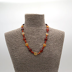 Бусы из сердолика рыжего таблетка