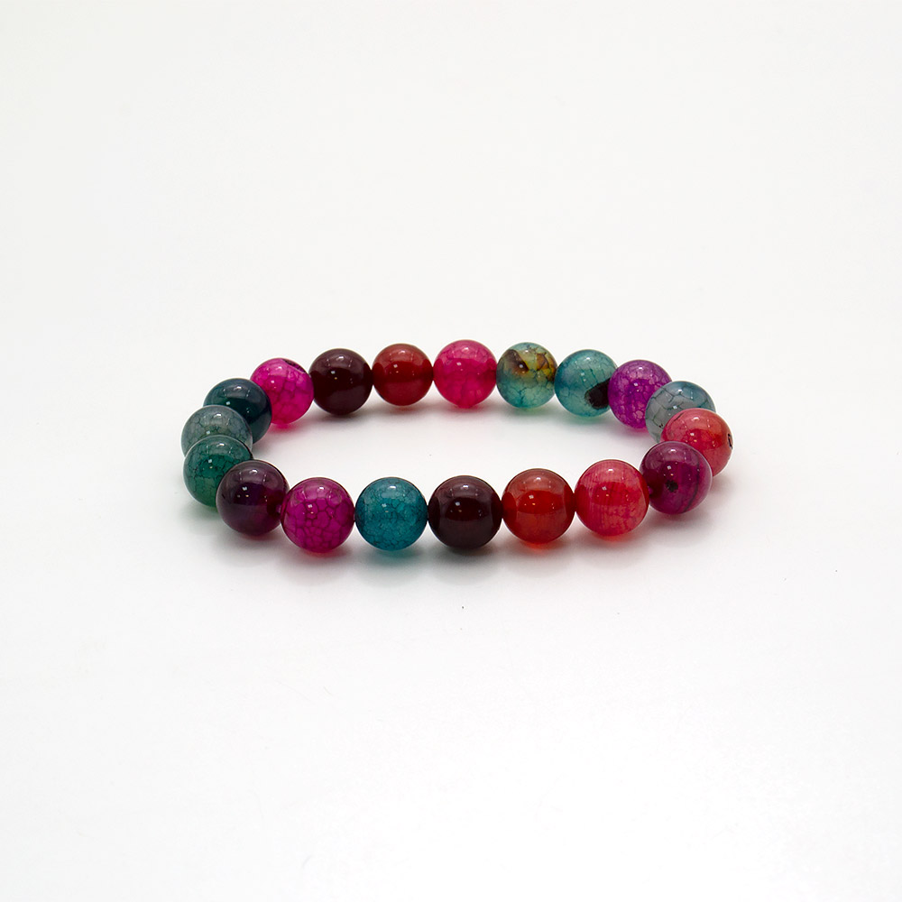 Фото товара браслет из агата кракле цвет турмалин 10 мм