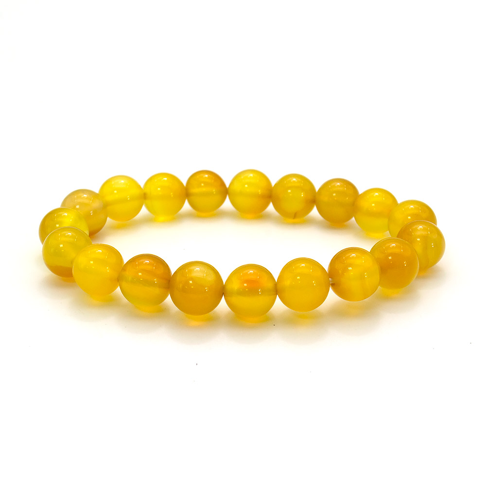 Браслет из агата желтого 10 мм