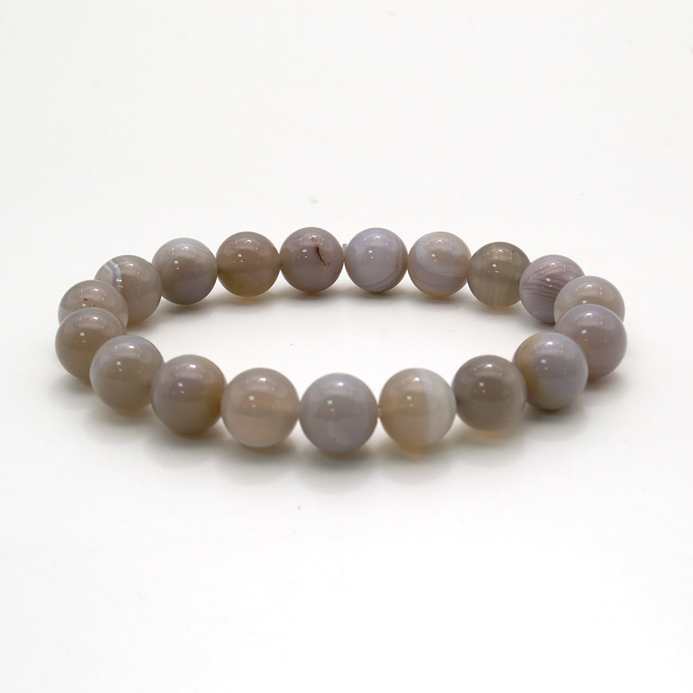Фото товара браслет из агата серого 10 мм