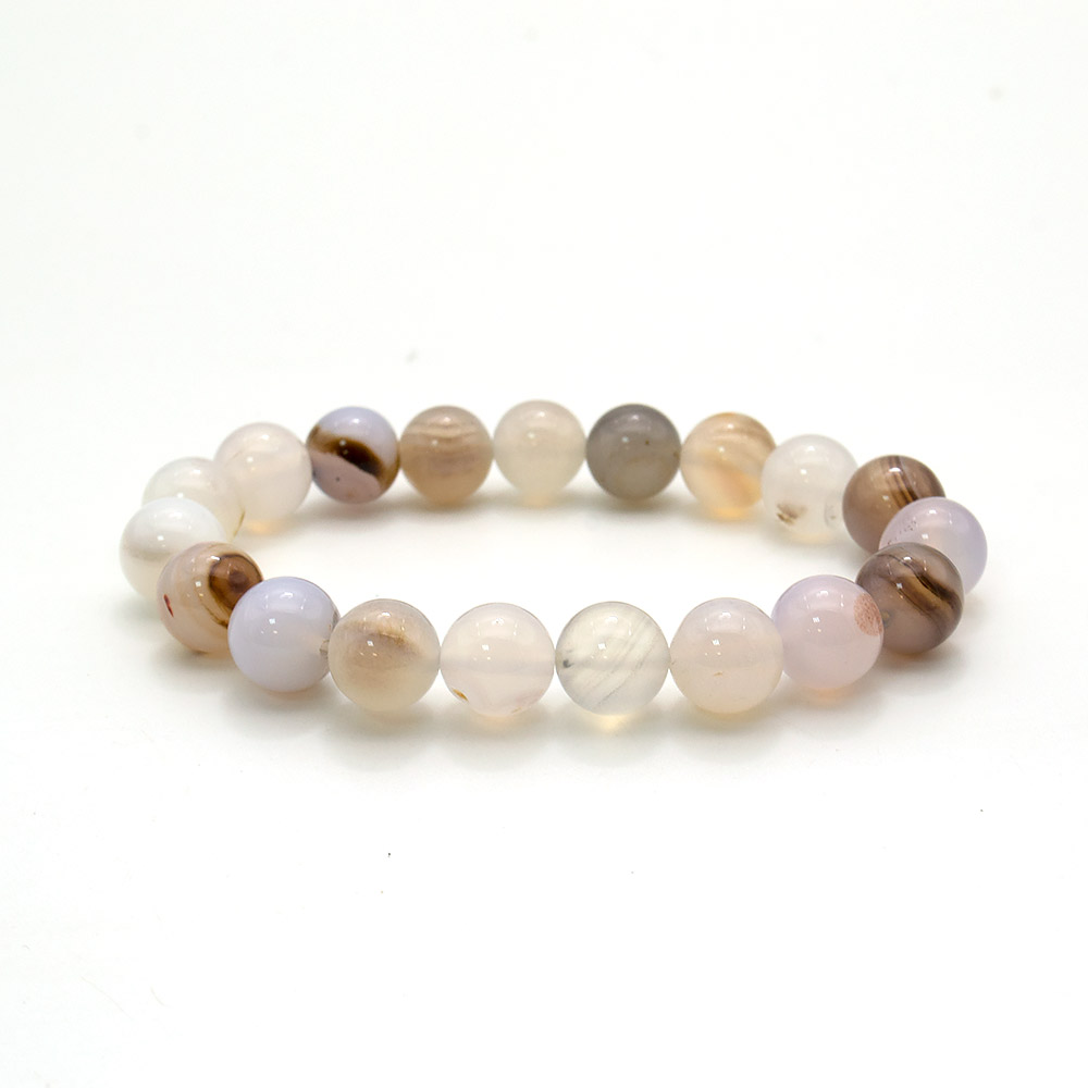 Фото товара браслет из агата мохового серого шар 10 мм