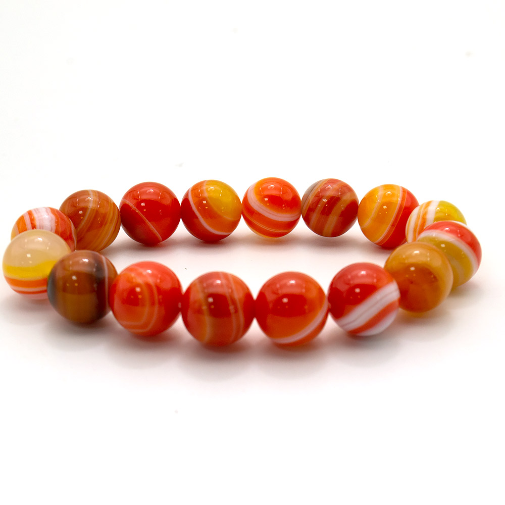 Фото товара браслет из агата оранжевого 12 мм