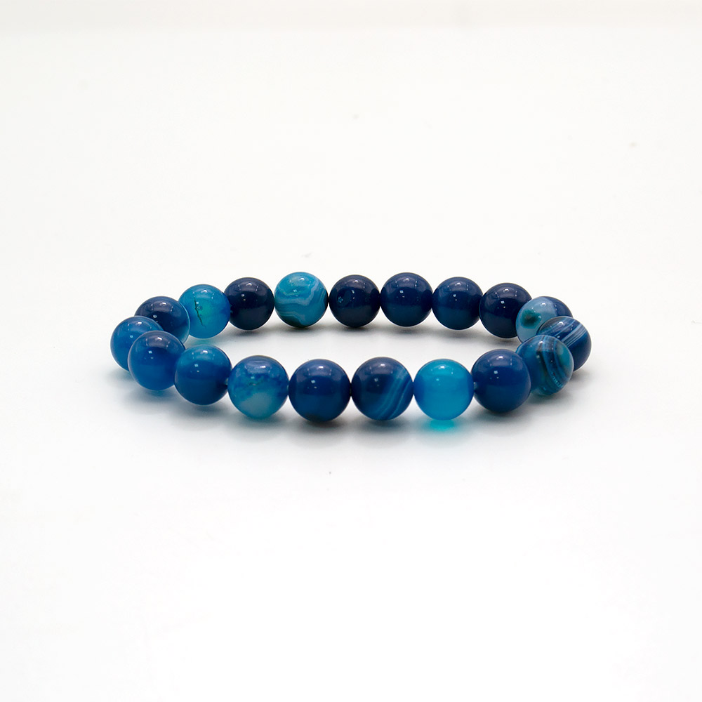 Браслет из агата синего 10 мм