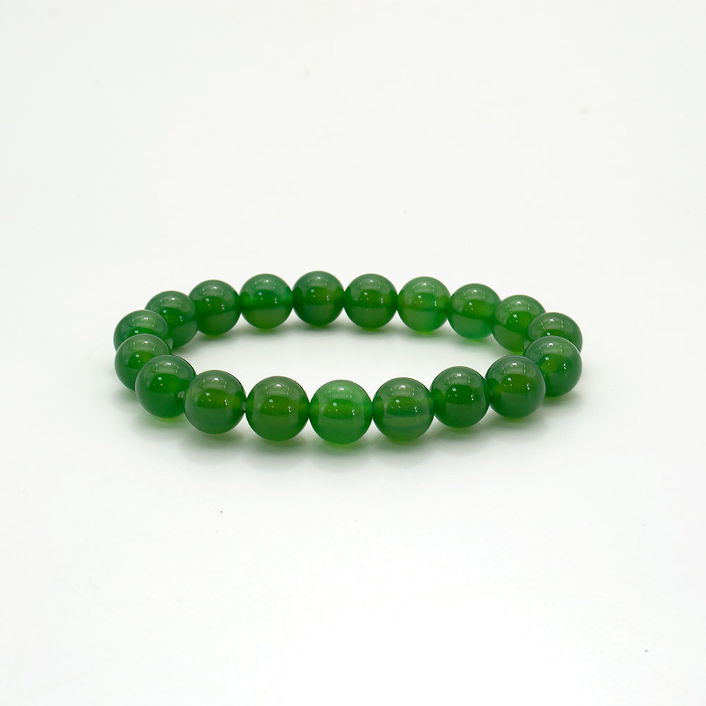 Фото товара браслет из агата цвет светлый хризопраз 10 мм