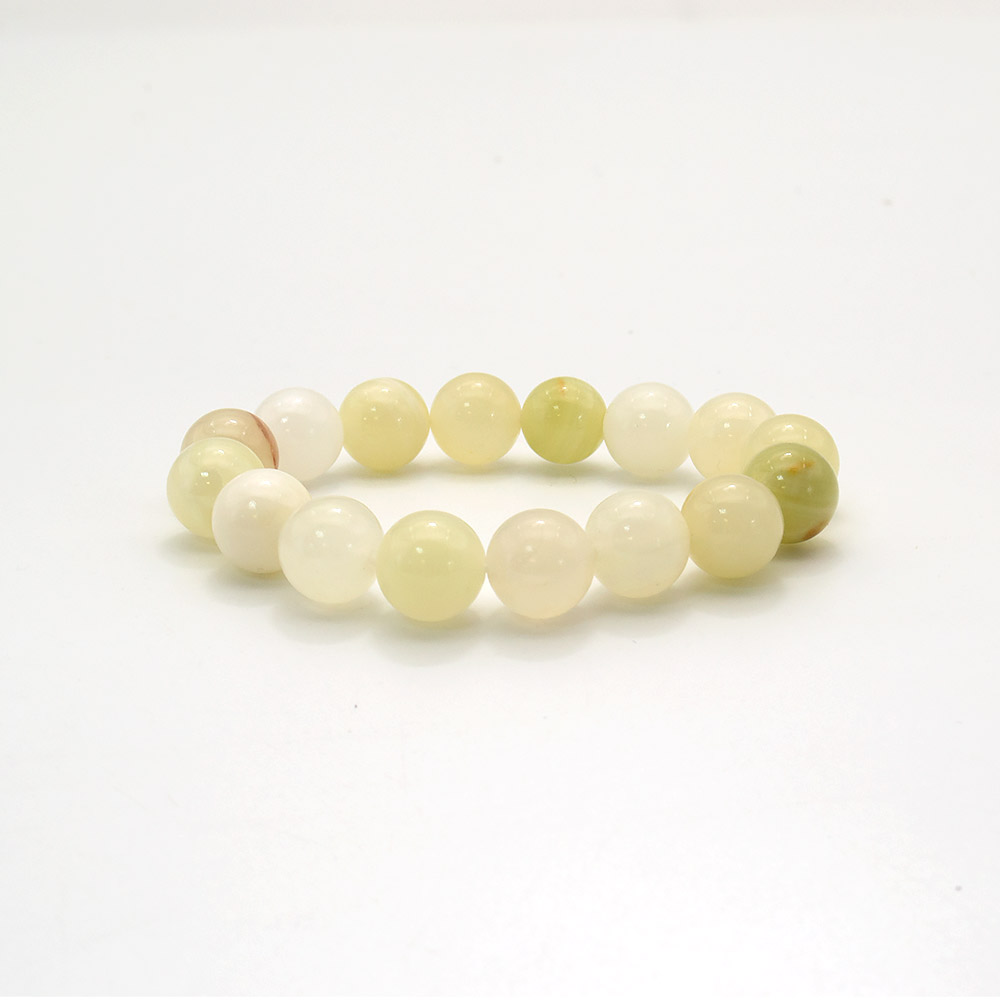 Фото товара браслет из оникса белого 12 мм