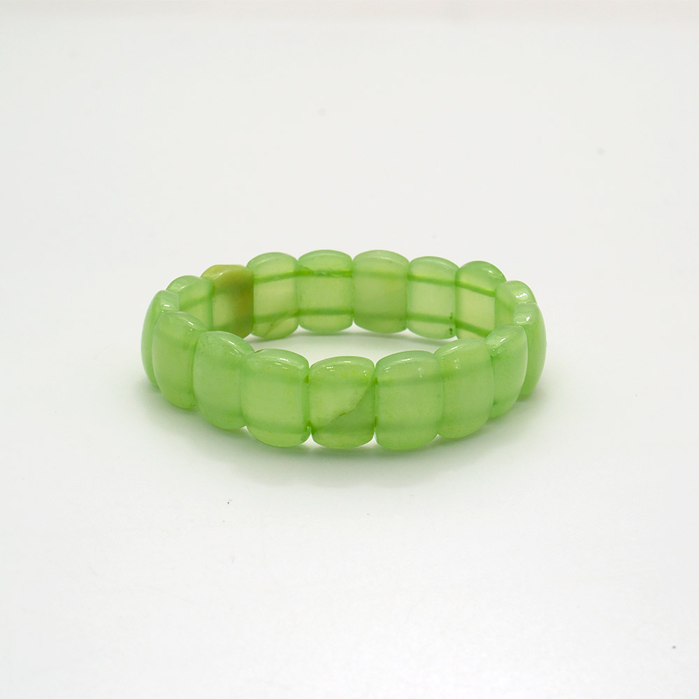 Браслет из оникса зеленого прямоугольник 15*10 мм