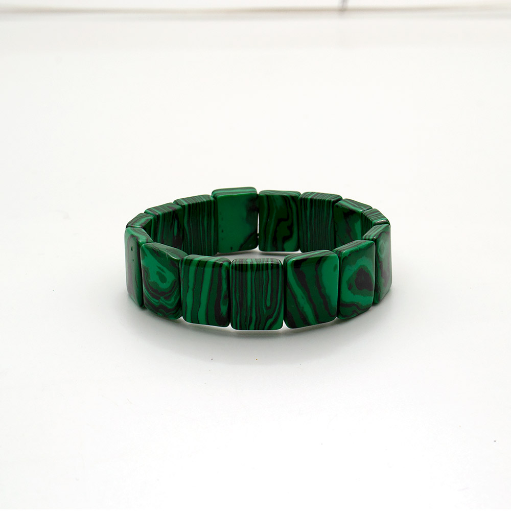Фото товара браслет из малахита имитации прямоугольник 18*13 мм