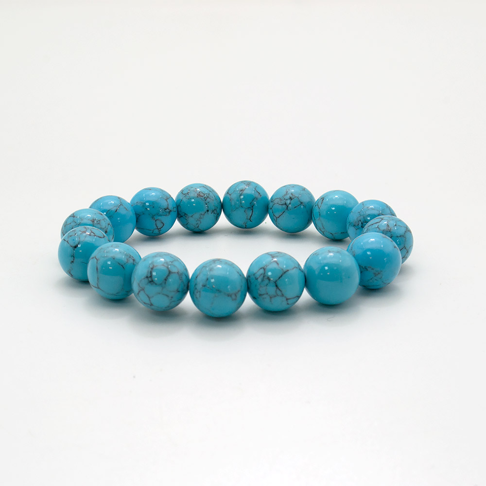 Фото товара браслет из бирюзы имитации 12 мм