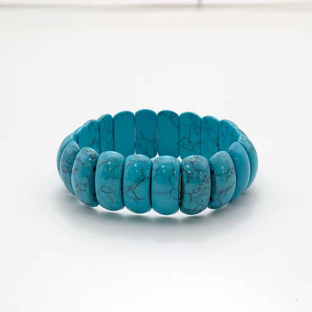Фото товара браслет из бирюзы имитации сегмент 22*10 мм