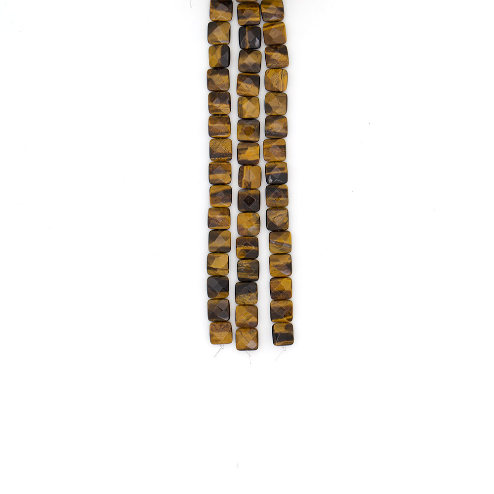 Фото товара тигровый глаз квадрат 12*12 мм грань