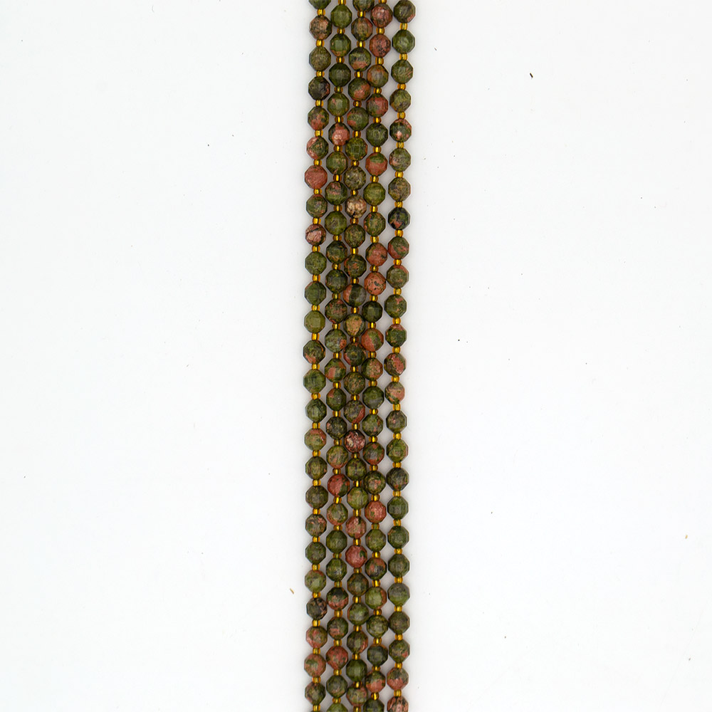 Фото товара яшма унакит биконус грань 8 мм