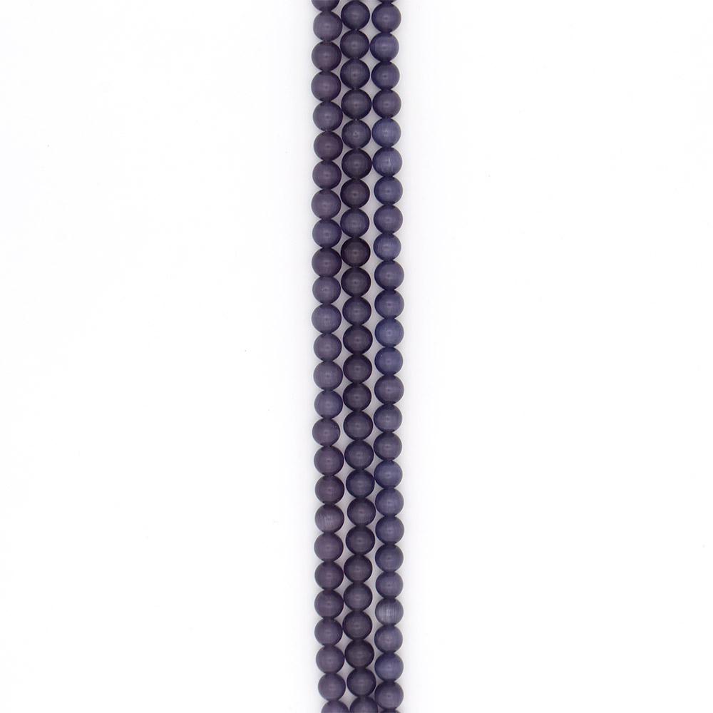 Фото товара кошачий глаз имитация цвет фиолетовый 6 мм 