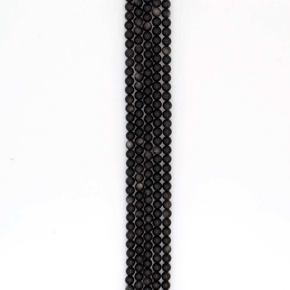 Фото товара обсидиан серебристый шар 8 мм