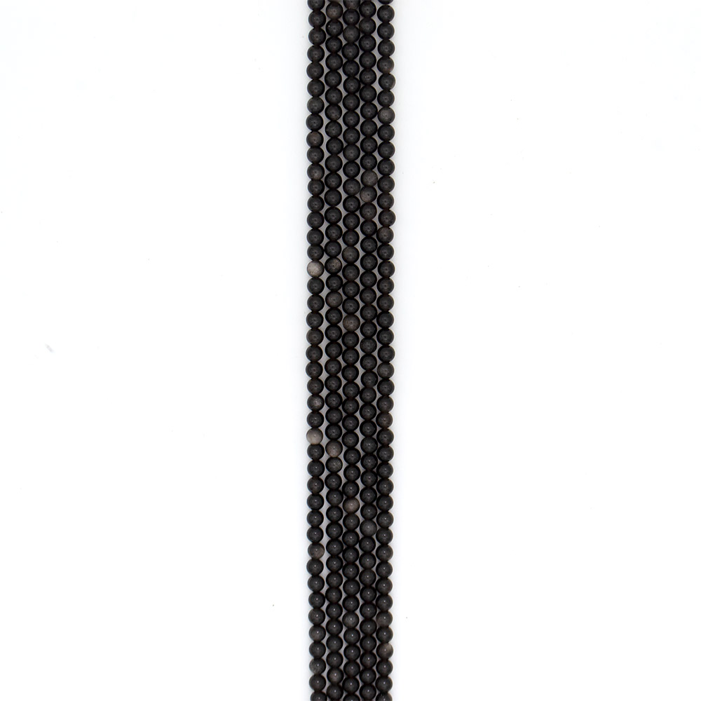 Фото товара обсидиан серебристый  шар 6,5 мм