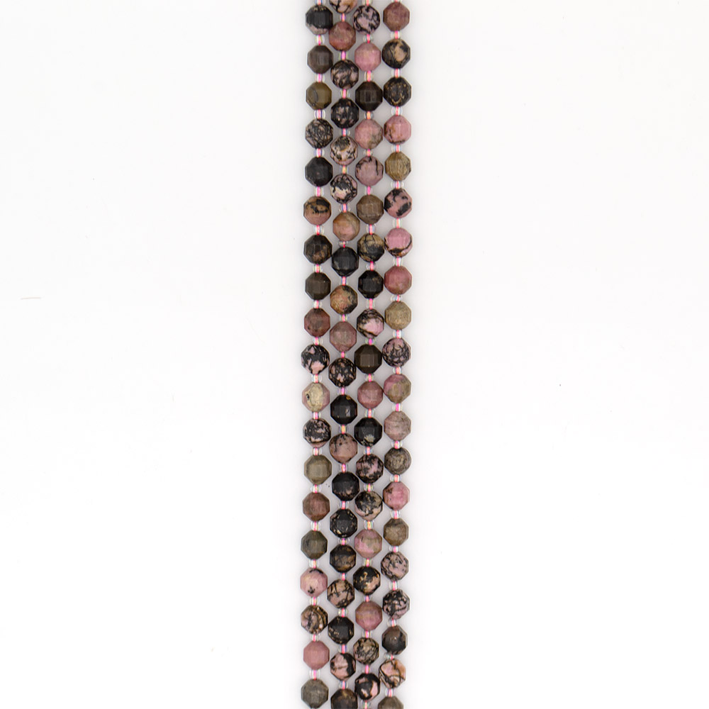 Фото товара родонит биконус грань 8 мм