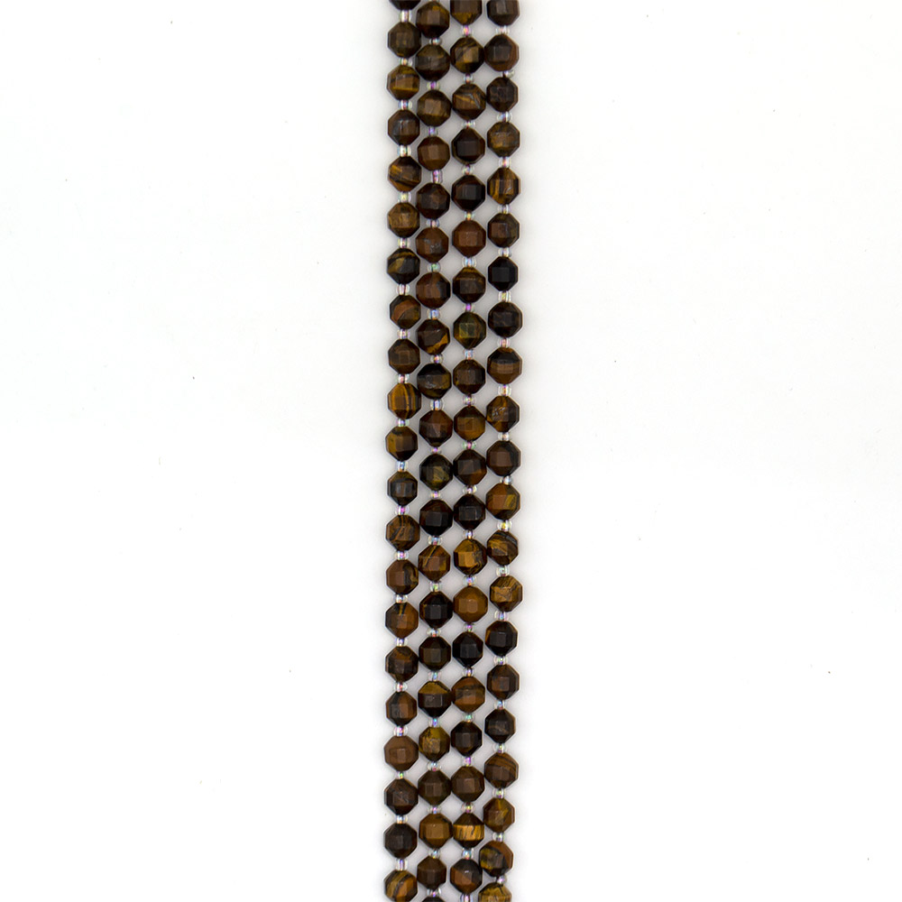 Фото товара тигровый глаз биконус грань 8 мм