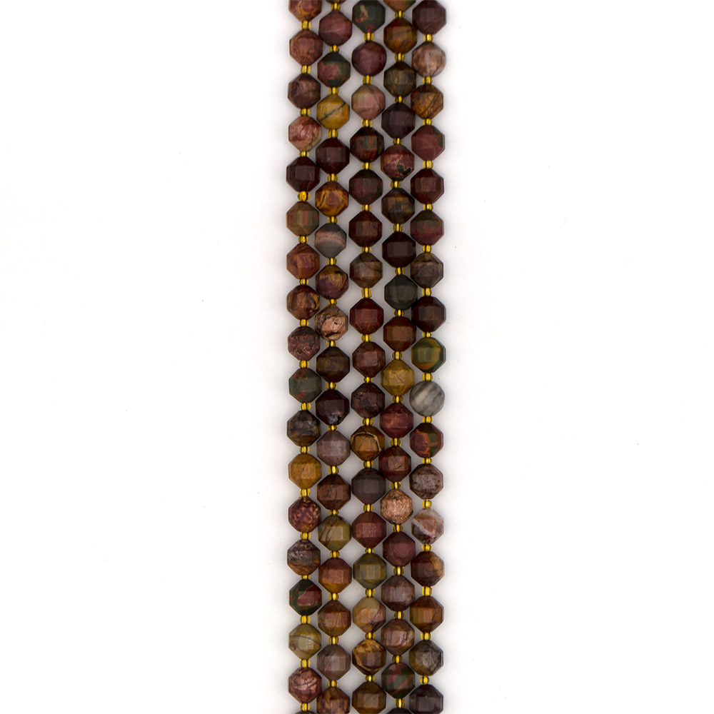 Фото товара яшма пикассо биконус грань 10 мм