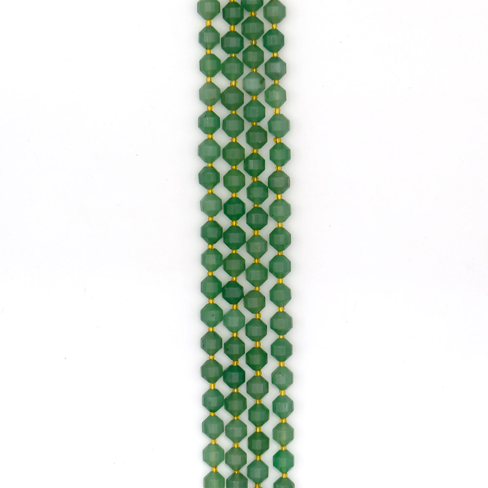 Фото товара авантюрин зеленый натура биконус грань 10 мм