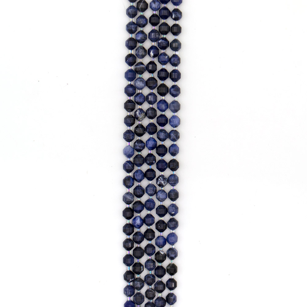 Фото товара содалит темный биконус грань 8 мм