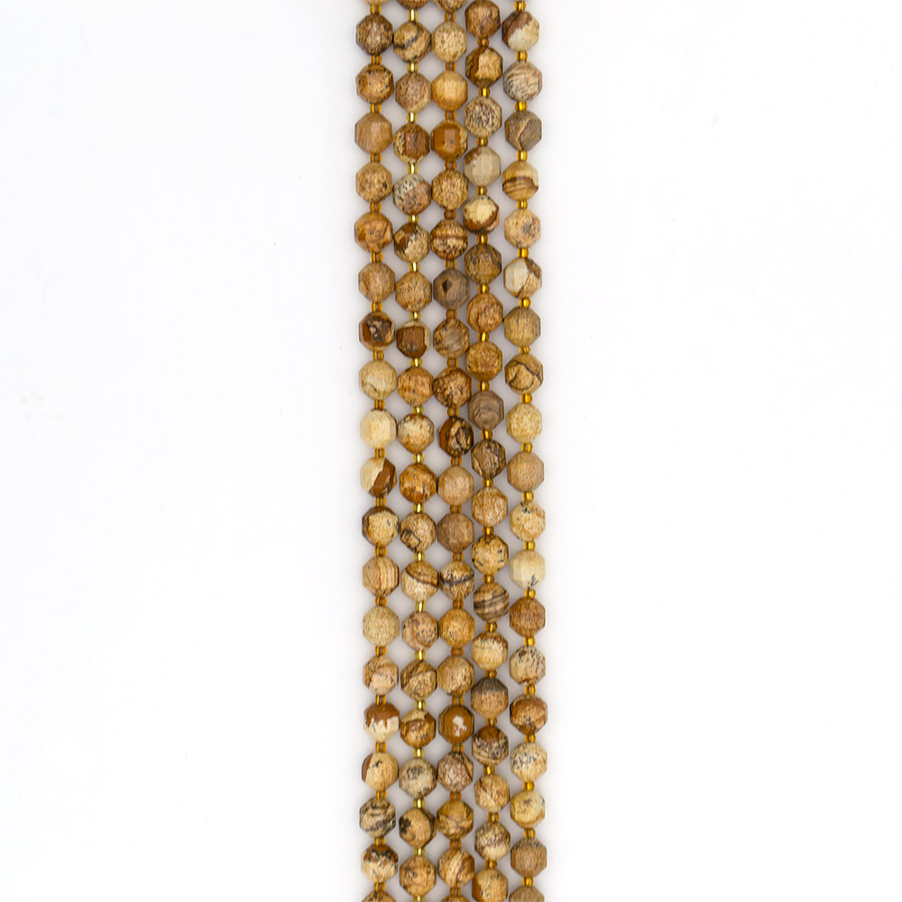 Фото товара яшма песчаная биконус грань 10 мм