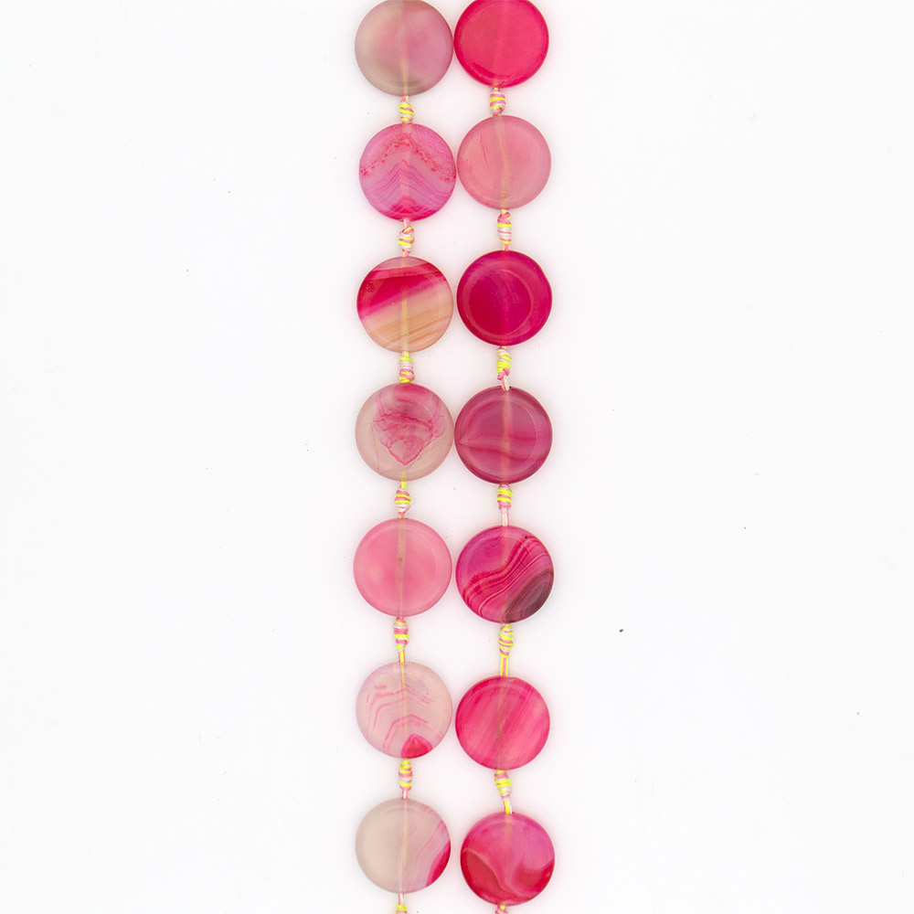 Фото товара агат таблетка цвет розово-серый 25 мм