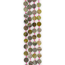 Фото товара агат зелено-желтый "пеньки" 16*8 мм
