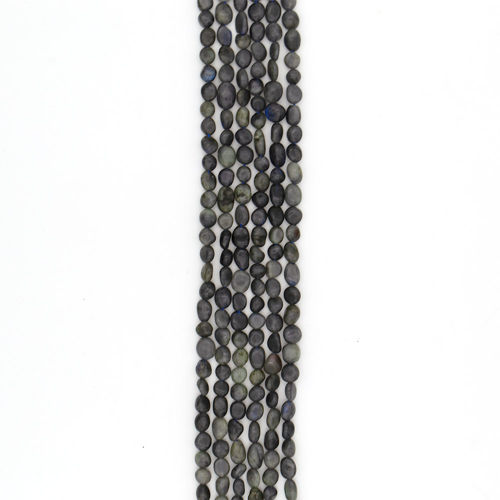 Фото товара лабрадор темный галтовка 8*10 мм