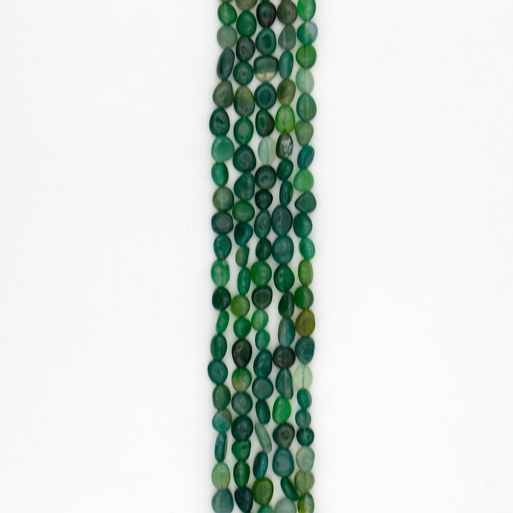 Фото товара агат галтовка цвет зеленый 8*10 мм