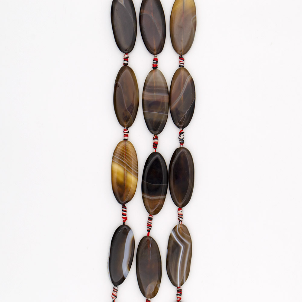 Фото товара агат таблетка цвет коричневый овальная 48*20 мм