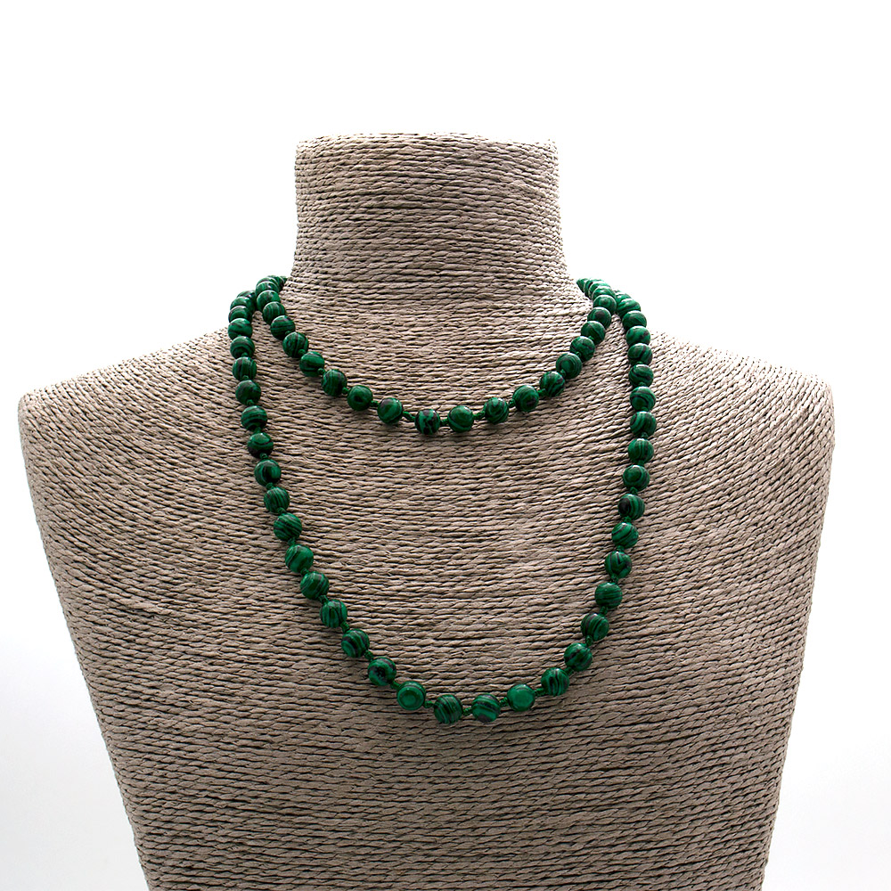 Фото товара бусы из малахита имитации шар 8мм 