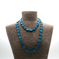 Бусы из бирюзы имитации таблетка 18*13 мм 