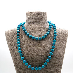 Бусы из бирюзы имитации шар 12мм 