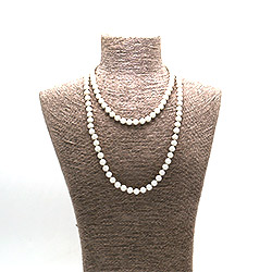 Бусы из кахолонга белого шар 