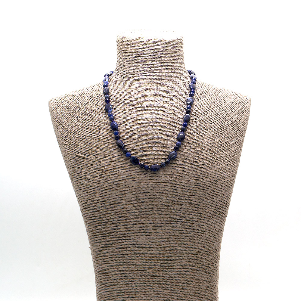 Фото товара бусы из содалита темного таблетка