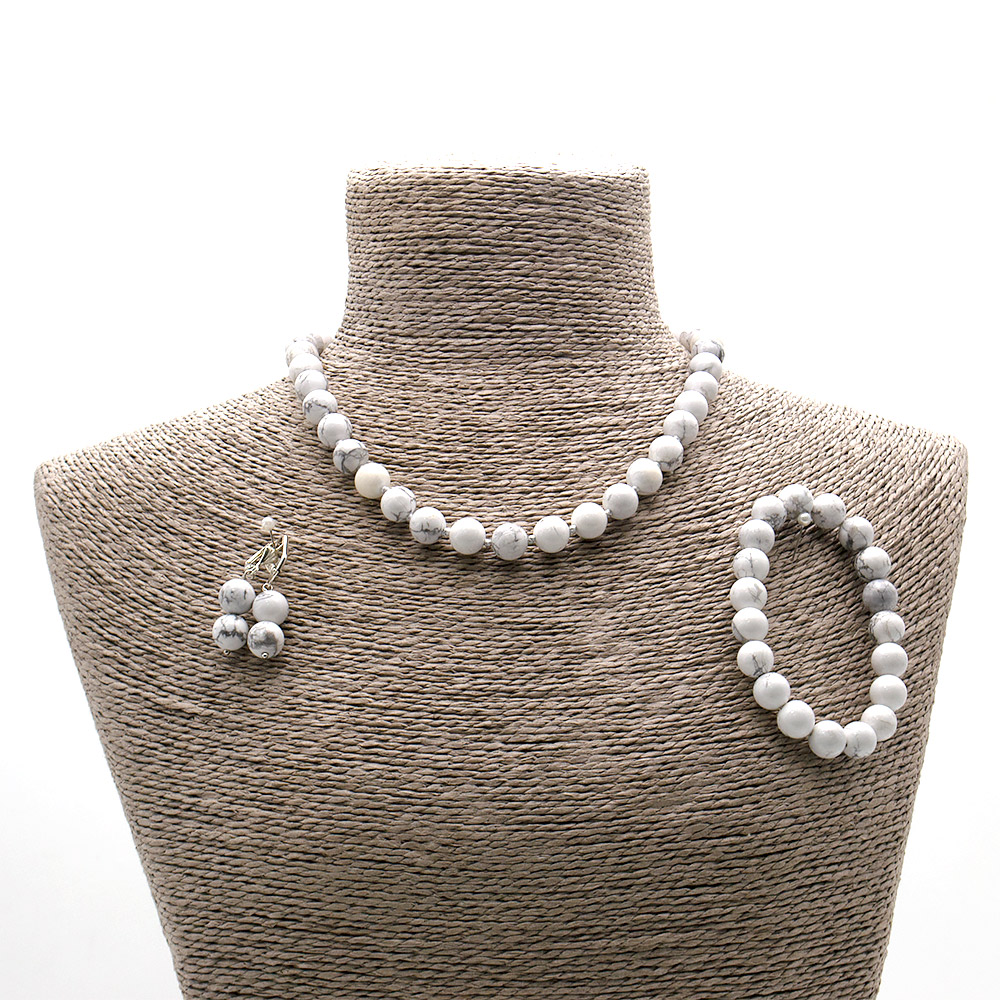 Фото товара бусы,браслет,серьги из кахолонга шар