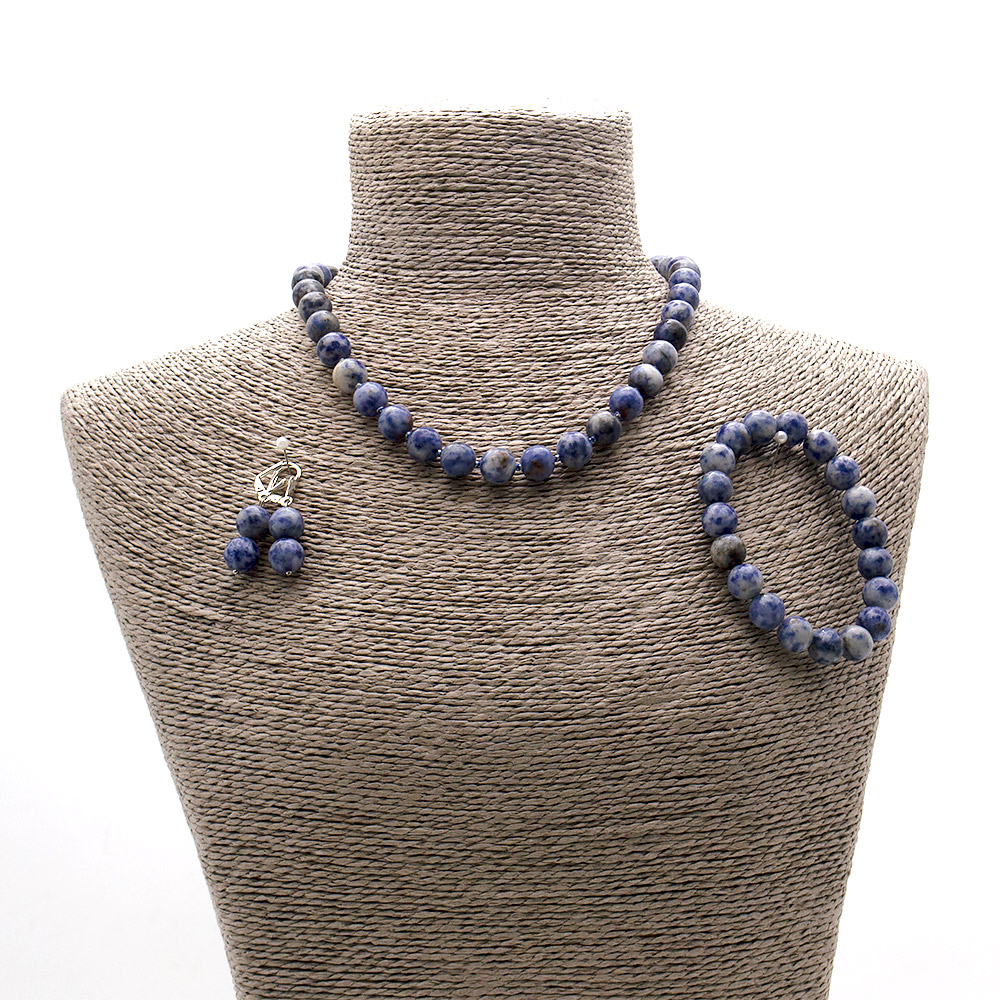 Фото товара бусы,браслет,серьги из содалита шар