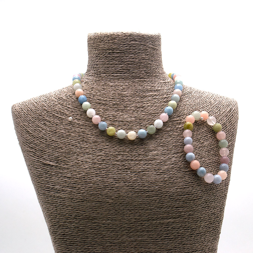 Фото товара бусы,браслет из морганита шар