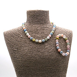 Фото товара бусы,браслет из морганита шар