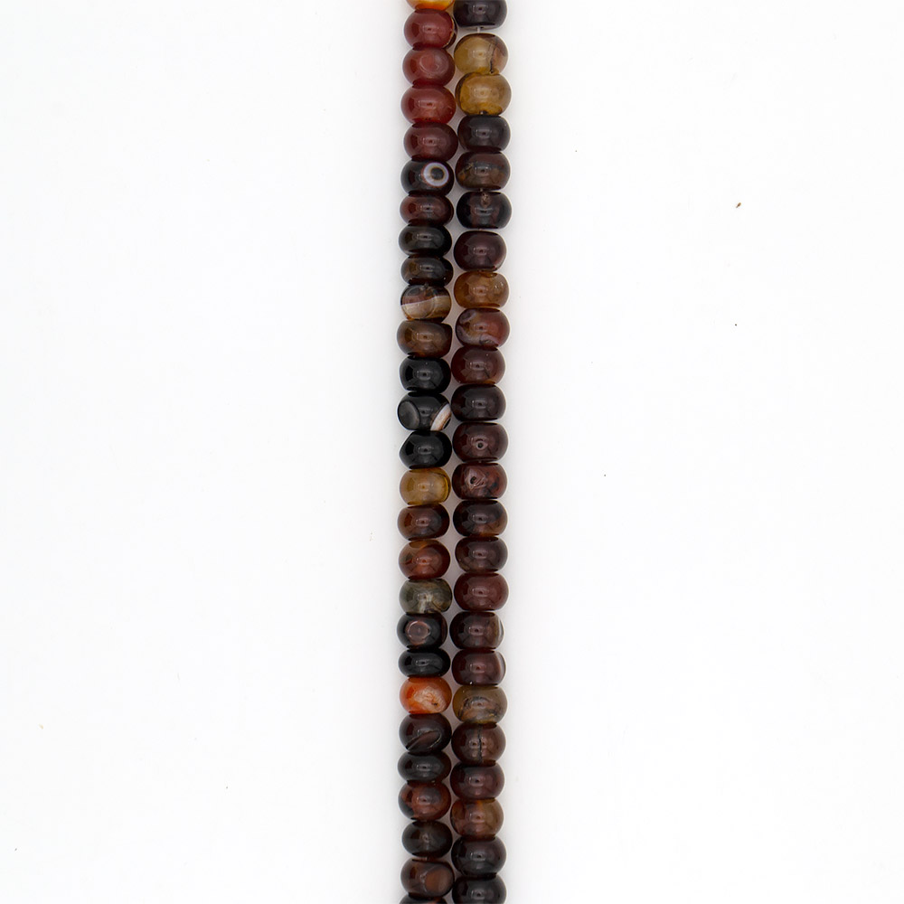 Фото товара агат рондоль цвет темный сердолик 9*14 мм