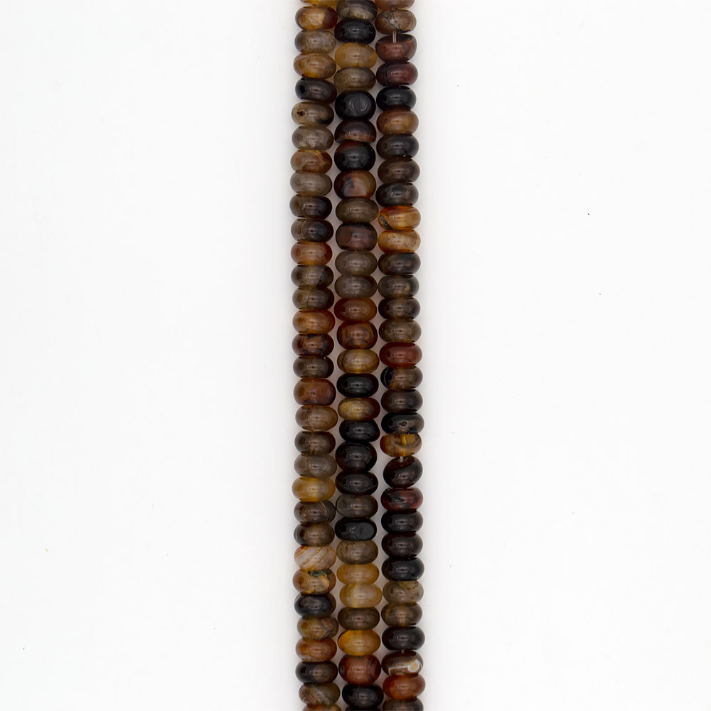 Фото товара агат рондоль цвет светло-коричневый 9*14 мм