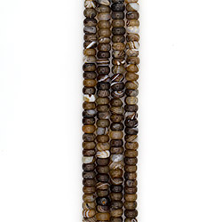 Фото товара агат рондоль цвет коричневый 8*14 мм