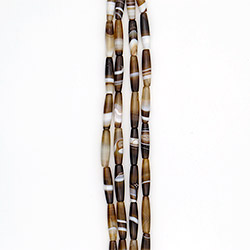 Агат бочата цвет коричневый 34*9 мм