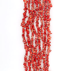 Коралл тонированный коралово-розовый крошка крупная