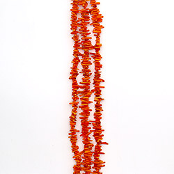 Коралл тонированный лососевый "иглы" 15*2 мм