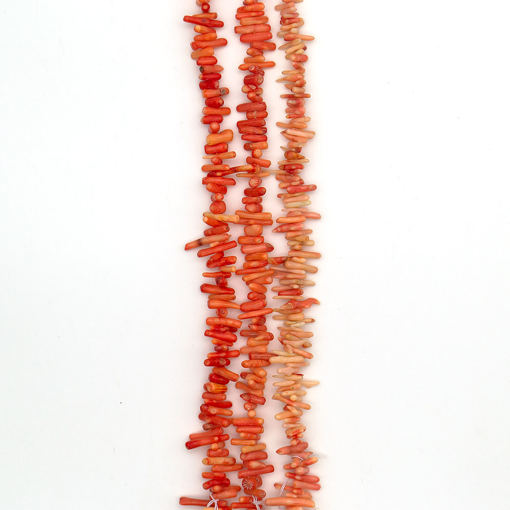 Фото товара коралл тонированный розовый "иглы" 17*4 мм