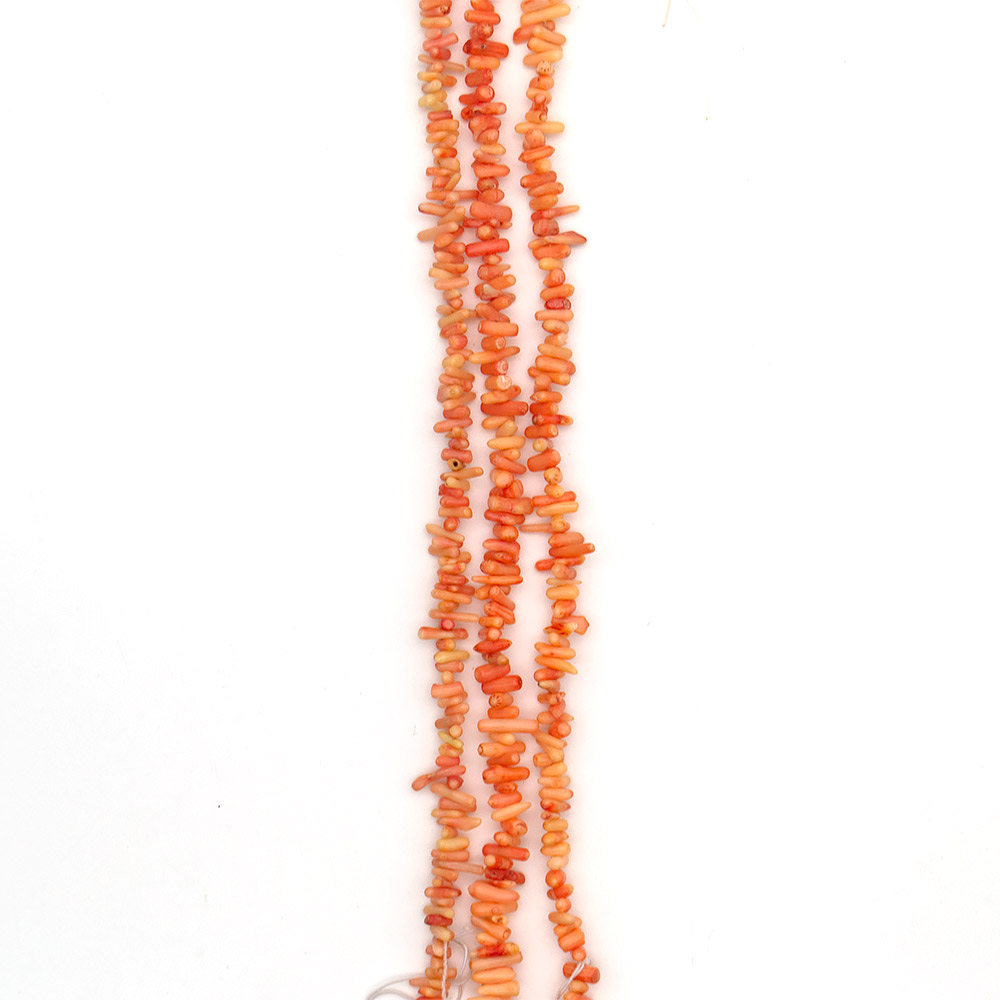 Фото товара коралл тонированный розовый "иглы" 12*4 мм