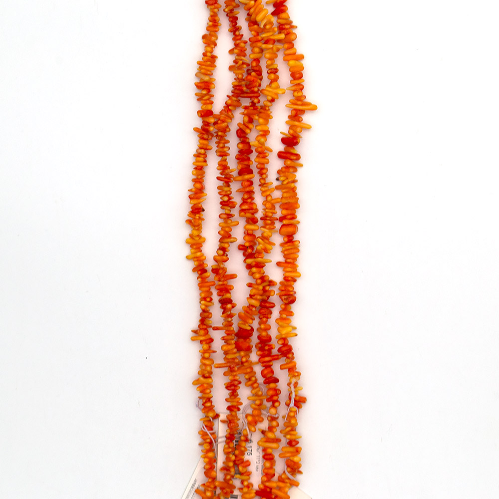 Фото товара коралл тонированный лососевый "иглы" 11*2 мм