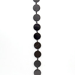 Агат таблетка цвет черный круглая 22 мм