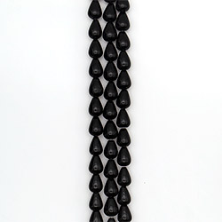 Агат капля цвет черный 20*16 мм