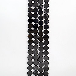 Агат таблетка цвет черный круглая 16 мм